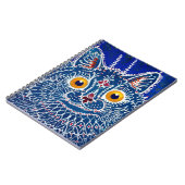 Navy Blue Artistic Cat unieke caleidoscoop Notitieboek (Linkerzijde)