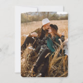 Navy Blue Aspen Tree Wedding Save The Date (Achterkant)