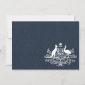 Navy Blue Australië trouwfoto dank u Bedankkaart (Achterkant)