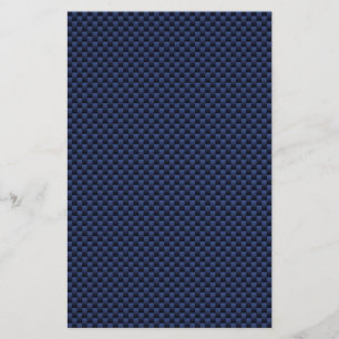 Navy Blue Automotive Carbon Fiber Weave Print Briefpapier