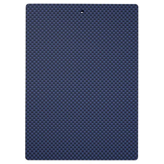 Navy Blue Automotive Carbon Fiber Weave Print Klembord (Achterkant)