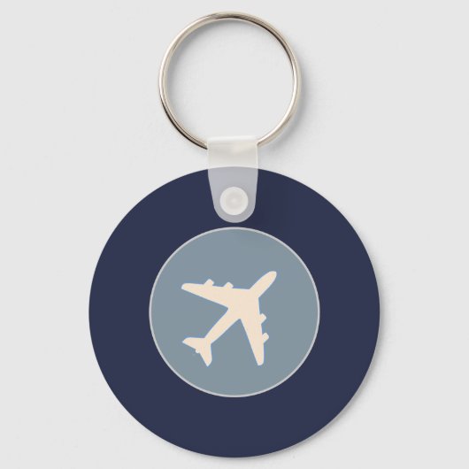 Navy Blue Avion Keys van de piloot Sleutelhanger (Voorkant)