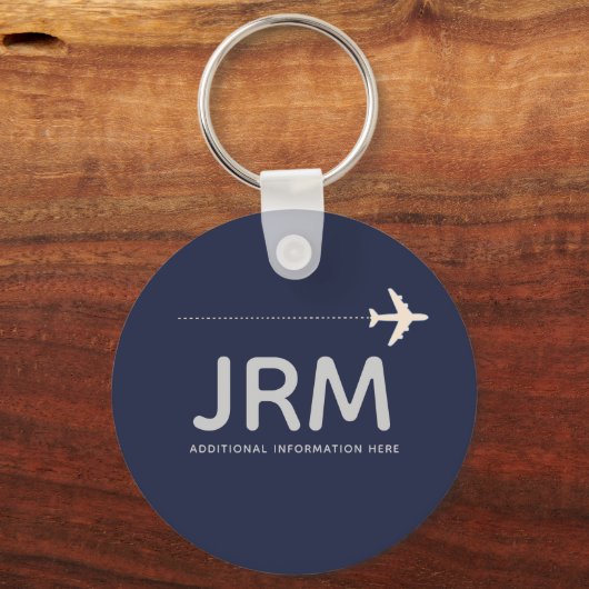 Navy Blue Avion Keys van de piloot Sleutelhanger (Achterkant)