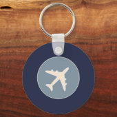 Navy Blue Avion Keys van de piloot Sleutelhanger (Voorkant)