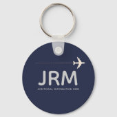 Navy Blue Avion Keys van de piloot Sleutelhanger (Achterkant)