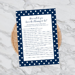 Navy Blue Baby Bow, die het beste schoenenspel van Kaart