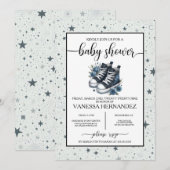 Navy Blue Baby Hoge Topjes Baby shower Kaart (Voorkant / Achterkant)