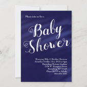 Navy Blue Baby shower Boy Nautical Waterverf Kaart (Voorkant)