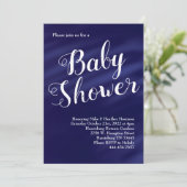 Navy Blue Baby shower Boy Nautical Waterverf Kaart (Staand voorkant)
