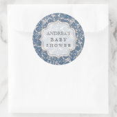 Navy Blue Baby shower Dessert Tafel Label Label (Tas)