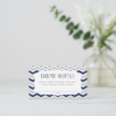 Navy Blue Baby shower Diaper Raffle Tickets Informatiekaartje (Staand voorkant)