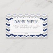 Navy Blue Baby shower Diaper Raffle Tickets Informatiekaartje (Voorkant)