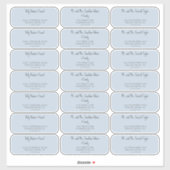 Navy-blue Baby shower Guest Adresetiketten Sticker (Vel)