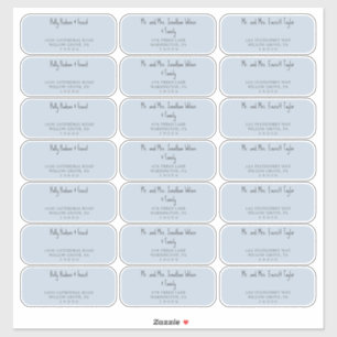 Navy-blue Baby shower Guest Adresetiketten Sticker