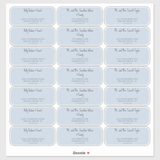 Navy-blue Baby shower Guest Adresetiketten Sticker