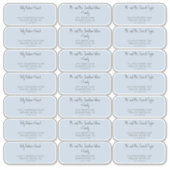 Navy-blue Baby shower Guest Adresetiketten Sticker (Voorkant)