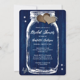 Navy Blue Baby's Breath Floral Vrijgezellenfeest Kaart