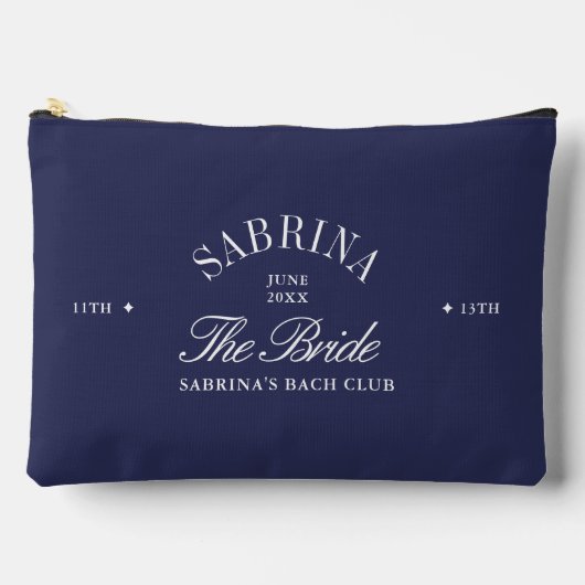 Navy Blue Bachelorette Bach Club Cosmetic Bag  Etui (Voorkant)