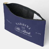 Navy Blue Bachelorette Bach Club Cosmetic Bag  Etui (Open)