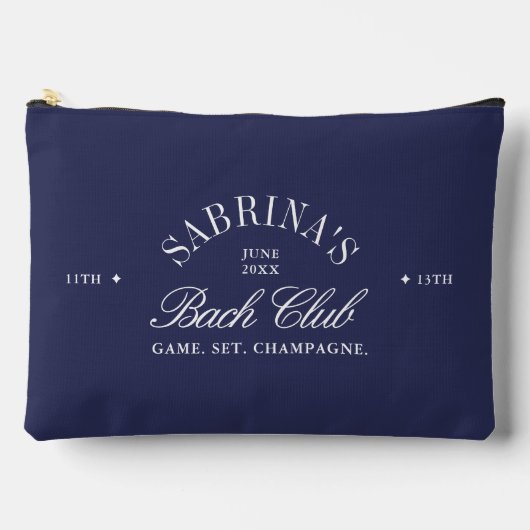 Navy Blue Bachelorette Bach Club Cosmetic Bag  Etui (Voorkant)