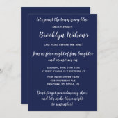 Navy Blue Bachelorette Party nodigt mensen uit Kaart (Voorkant / Achterkant)