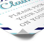 Navy Blue Baggage Claim Travel Airline Favor Table Poster (Hoek)