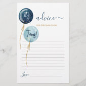 Navy Blue ballons tweelingadvies voor moeder om ka (Voorkant)