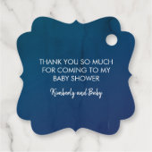 Navy Blue Balloon Baby shower dank u Bedankjes Labels (Achterkant)