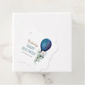 Navy Blue Balloon Baby shower dank u Bedankjes Labels (In situ)