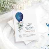 Navy Blue Balloon Het is een Baby shower van een j Kaart