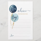 Navy Blue balloons boy Advocate voor moeder om kaa (Voorkant)