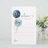 Navy Blue balloons boy Advocate voor moeder om kaa (Staand voorkant)