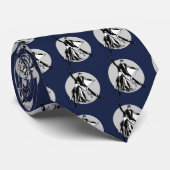 Navy Blue Ballroom Dancing Stropdas (Opgerold)