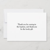 Navy Blue Baptism Hartelijk dank Bedankkaart (Achterkant)