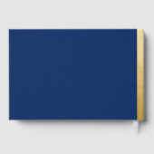 Navy Blue Bar Mitzvah Gold Star van David Custom Gastenboek (Achterkant)