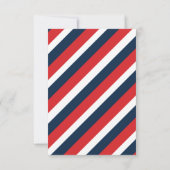 Navy Blue Bar Mitzvah — Specificatiekaart RSVP Kaartje (Achterkant)