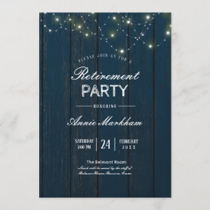 Navy Blue Barn Board Pensioen Kaart