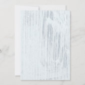 Navy Blue Barn Wood Vrijgezellenfeest Invites Kaart (Achterkant)