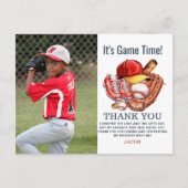 Navy Blue Baseball Kids Verjaardagsfeest Waterverf Briefkaart (Voorkant)