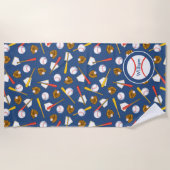 Navy Blue Baseball Thley Strandlaken (Voorkant)