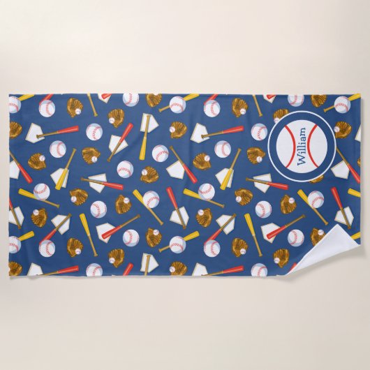 Navy Blue Baseball Thley Strandlaken (Voorkant)