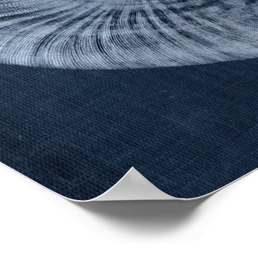 Navy Blue Beach Decor Seashell Art Print no. 11 (Hoek)