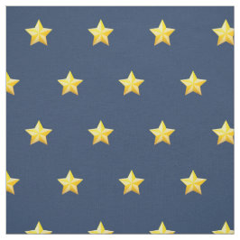 Navy Blue bedrukte stof met Nautical Gold Stars