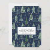Navy Blue Beer Woodland Forest Baby Boy Shower Kaart (Achterkant)