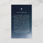 Navy Blue begrafenis gebed foto kaart Visitekaartje (Achterkant)