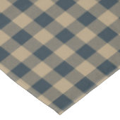 Navy Blue Beige Buffalo Plaid Rustiek Feestelijk Tafelkleed (Gekanteld)