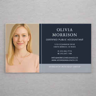 Navy Blue Belastingaccountant CPA-foto  Visitekaartje