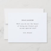 Navy Blue, ben jij mijn bloemenmeisje Kaart (Achterkant)