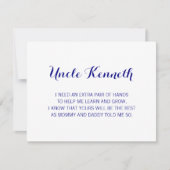 Navy Blue, ben jij mijn godvaders voorstel? Kaart (Voorkant)