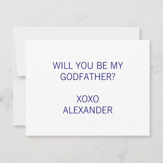 Navy Blue, ben jij mijn godvaders voorstel? Kaart (Achterkant)